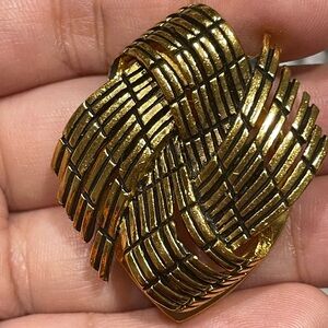 Vintage Gold Modernist Scarf Clip